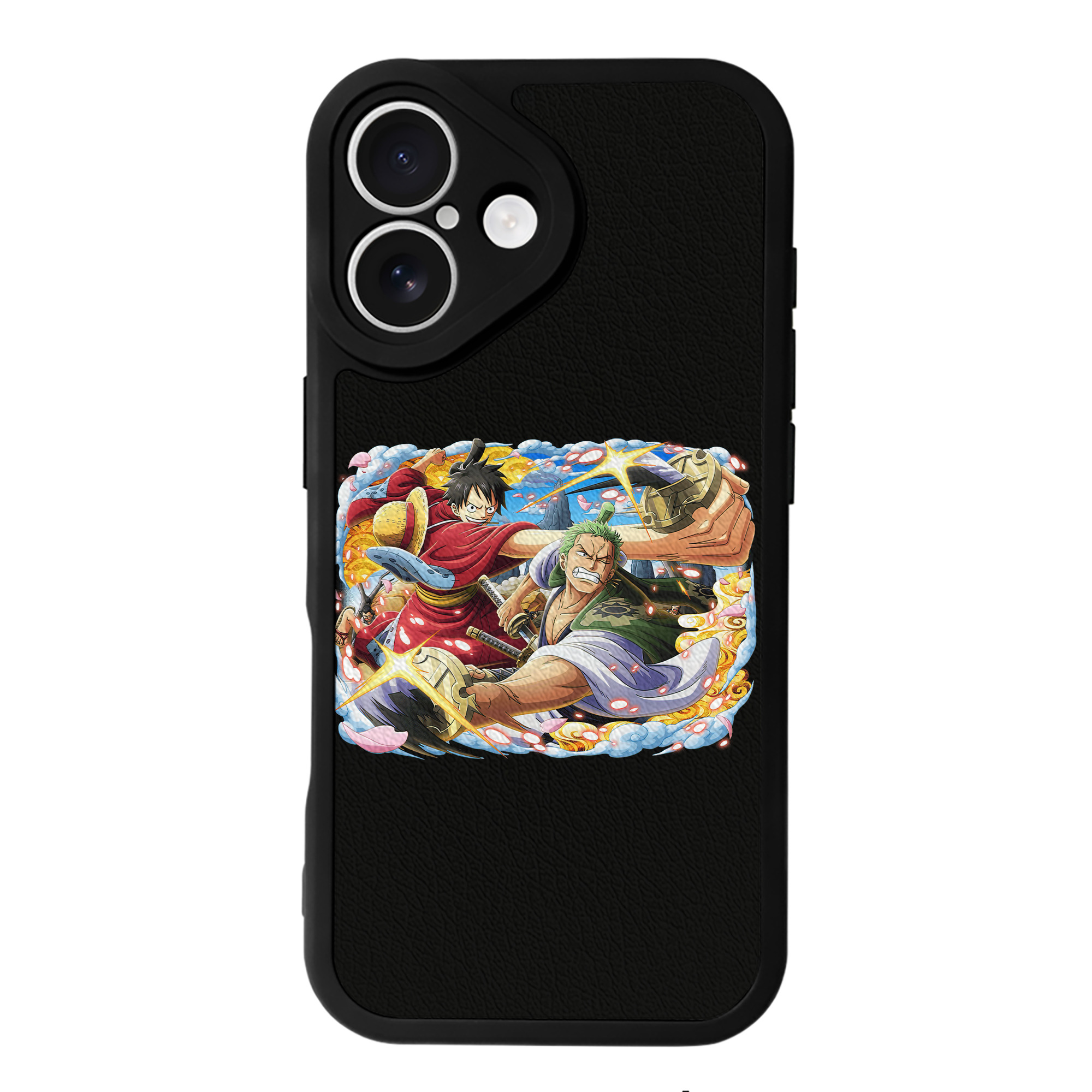 （画像用） ワンピース モンキー・D・ルフィ ONE PIECE Monkey D. Luffy 【iPhone 16シリーズ対応】シリコンスマホケース（レザー調） 材質：シリコン